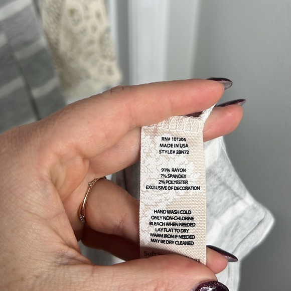 NEW Soft Surroundings T-Shirt Lace Sleeve Dress NWOT - Picture 6 of 6